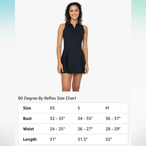 90 Degree by reflex active tennis dress airlux charm pleated dress Large NWT - Picture 5 of 10